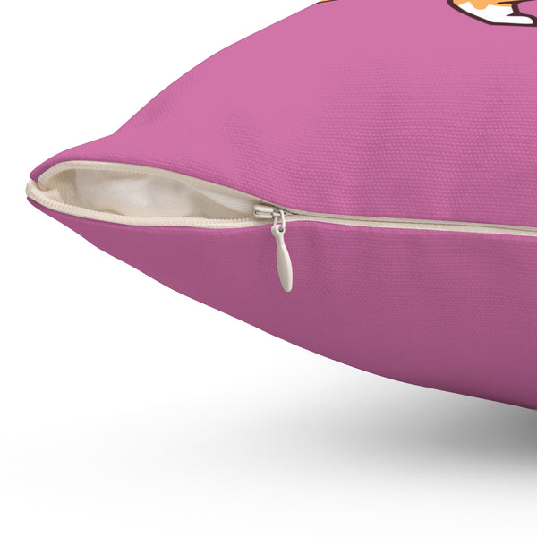 Pink Square Pillow