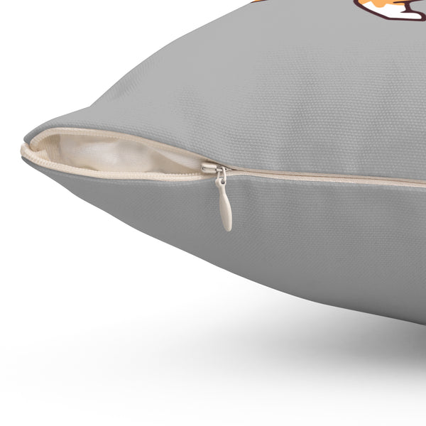 Grey Square Pillow